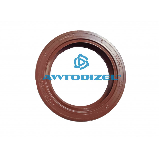 Сальник 30*42*6 полумуфты ТНВД (фтор) ЕВРО КАМАЗ FPM (кр)