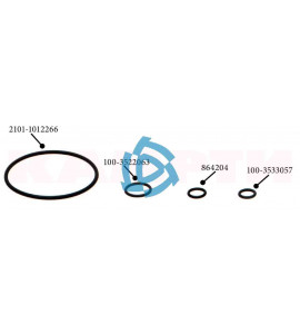 Ремкомплект крепления компрессора к картеру маховика ЕВРО КАМАЗ ( РТИ, 3 позиции ) "КАМРТИ" синий ФСИ-70