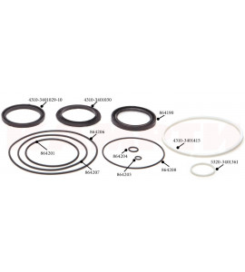 Ремкомплект ГУР (Гидроусилитель руля) ЕВРО-КАМАЗ КАМРТИ +фторопласт (11 позиций)