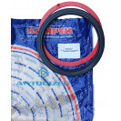 Сальник 142*168*15 задней ступицы в сборе с полимерной крышкой (Элемент Евро-2 КАМАЗ) "КАМРТИ"