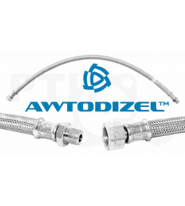 Шланг тормозной передний в металической оплётке L-770 мм. гайка20/штуцер16, ВРТ КАМАЗ-4310