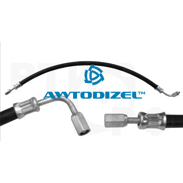 Шланг вспомогательного тормоза и МОД с угловым наконечником L-500 мм. гайка10/гайка10