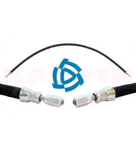 Шланг системы накачки передних колес  L-720 мм. гайка10/гайка10, "Н-Челны" КАМАЗ-4310