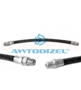 Шланг смазки муфты выключения сцепления КАМАЗ L-190 мм (штуцер10/штуцер10) (Шланг выжимного подшипника) 14.1601230