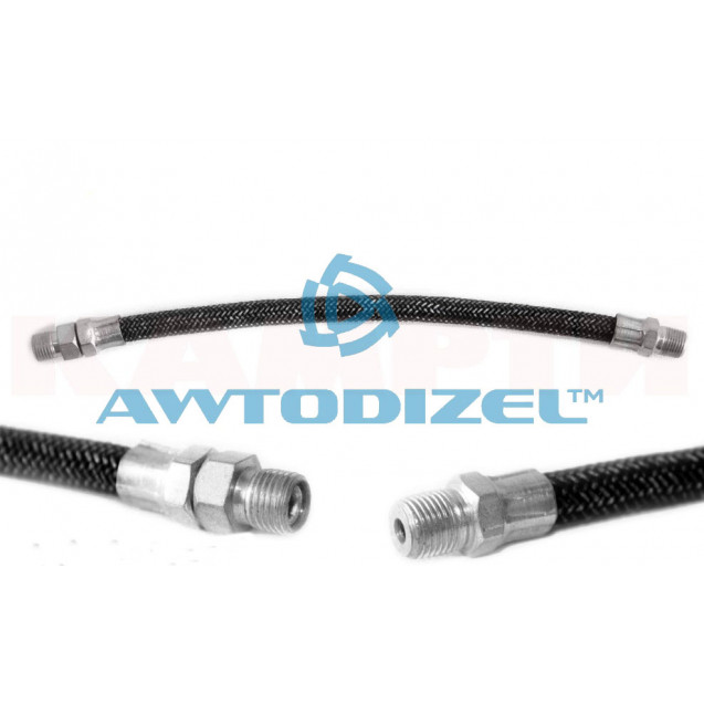 Шланг смазки муфты выключения сцепления КАМАЗ L-190 мм (штуцер10/штуцер10) (Шланг выжимного подшипника) 14.1601230