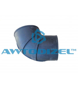 Патрубок угловой выхода воздушного фильтра КАМАЗ "БРТ" (ребристый)