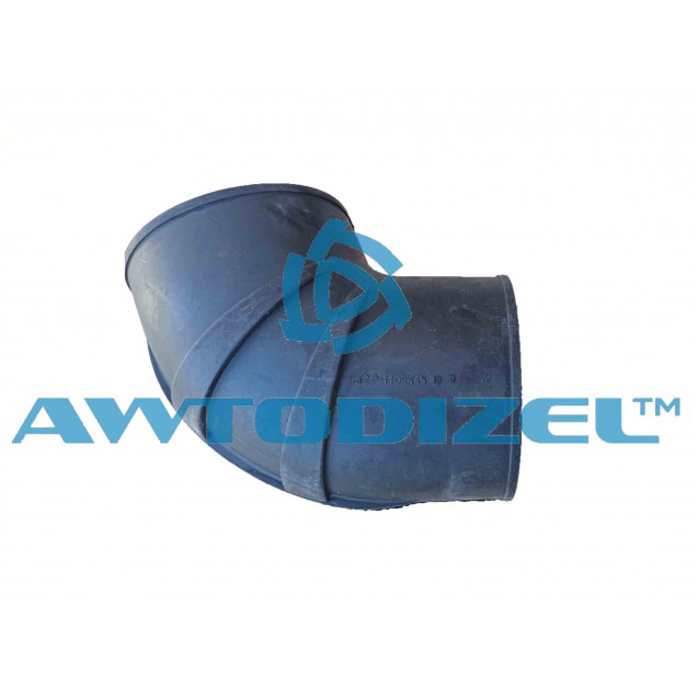 Патрубок угловой выхода воздушного фильтра КАМАЗ "БРТ" (ребристый)