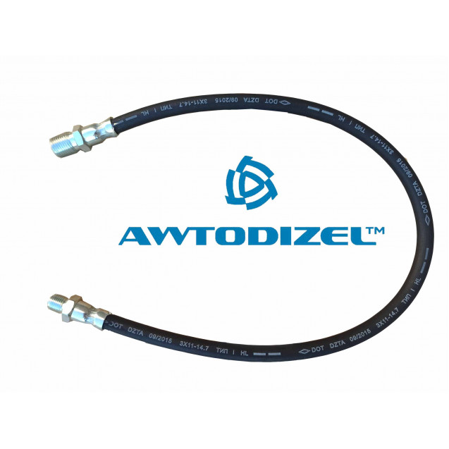 Шланг тормозной задний ДЗТА УРАЛ-375/4320 L-64 см длинный 