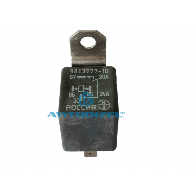 Реле электромагнитное 4-х контактное с кронштейном 20А,24В (981.3777-10 ) ЭМИ