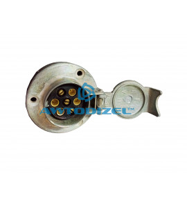 Разъём электрический прицепа 7-полосный (розетка металл) винтовое соединение ТОЧМАШ