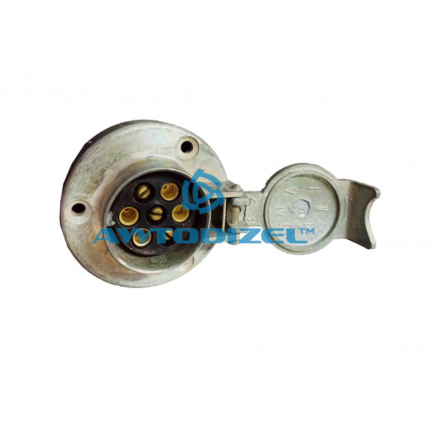 Разъём электрический прицепа 7-полосный (розетка металл) винтовое соединение ТОЧМАШ