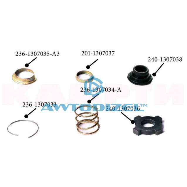 Ремкомплект деталей для ремонта водяного насоса (помпы) ЯМЗ-236 ( малый ) "КАМРТИ"