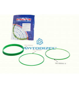 Ремкомплект уплотнительных колец под гильзу ЯМЗ-236 (РТИ, 3 штуки, зеленый силикон) "КАМРТИ"