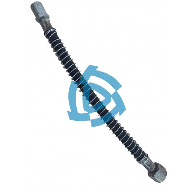 Шланг компрессора МАЗ в оплетке L-345 мм, гайка Г27, шайба Ш22