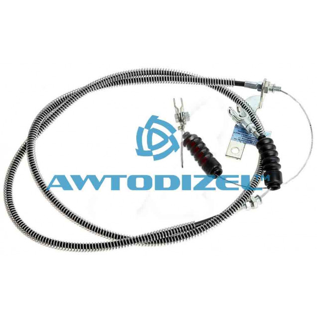 Трос газа МАЗ в оболочке в сборе. (с кронштейном) L-2460.0 мм