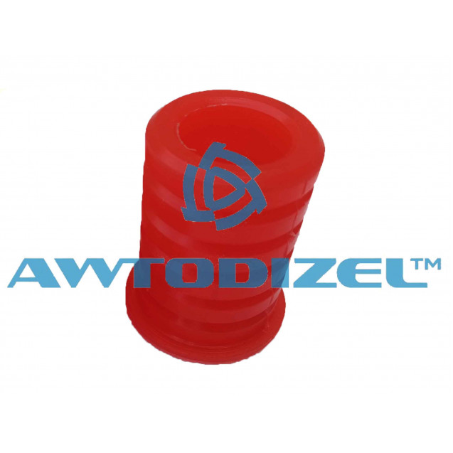 Втулка оси стабилизатора переднего подрессоривания кабины МАЗ, ПОЛИУРЕТАН красный ( 28*44*62 ) УП"ФАМ г.Минск