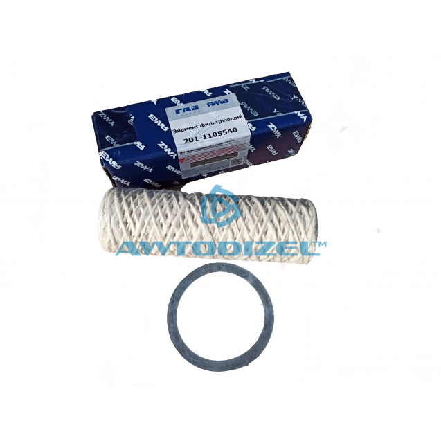 Элемент фильтрующий топлива ЯМЗ грубой очистки х/б пряжа АВТОДИЗЕЛЬ  нитка с прокладкой