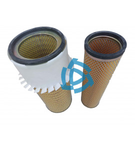 Фильтр воздушный HYUNDAI R210 (дв.CUMMINS) комплект (внешний и внутренний)  (495х200х130)