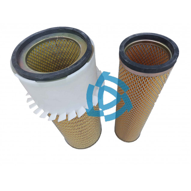 Фильтр воздушный HYUNDAI R210 (дв.CUMMINS) комплект (внешний и внутренний)  (495х200х130)