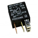 Реле 641.3787-01 переключающее 5-ти контактное с помехоподовляющим резистором (12/6А 24В) малый