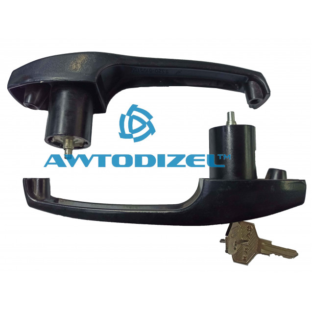 Ручка двери КАМАЗ, наружняя с ключами, левая и правая (ДААЗ)