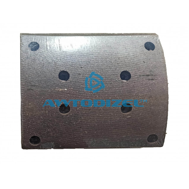 Накладка тормозной колодки МАЗ 54326 сверленная расточенная (223х220х12/17) Китай. 5440-3502105-04  (131-02-11 )