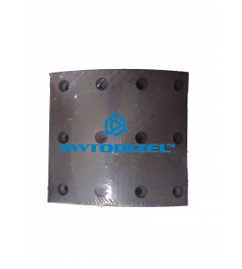 Накладка тормозной колодки КАМАЗ-6520 (212*178*12/16) сверлённая 12 отв (КИТАЙ)