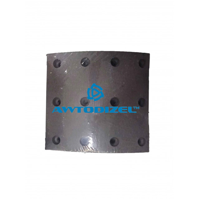 Накладка тормозной колодки КАМАЗ-6520 (212*178*12/16) сверлённая 12 отв (КИТАЙ)