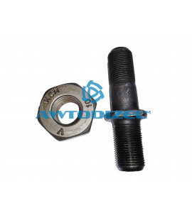 Шпилька колеса УРАЛ М20*1,5 (левая) с большой гайкой (Тефлон) (НВ 10.9)