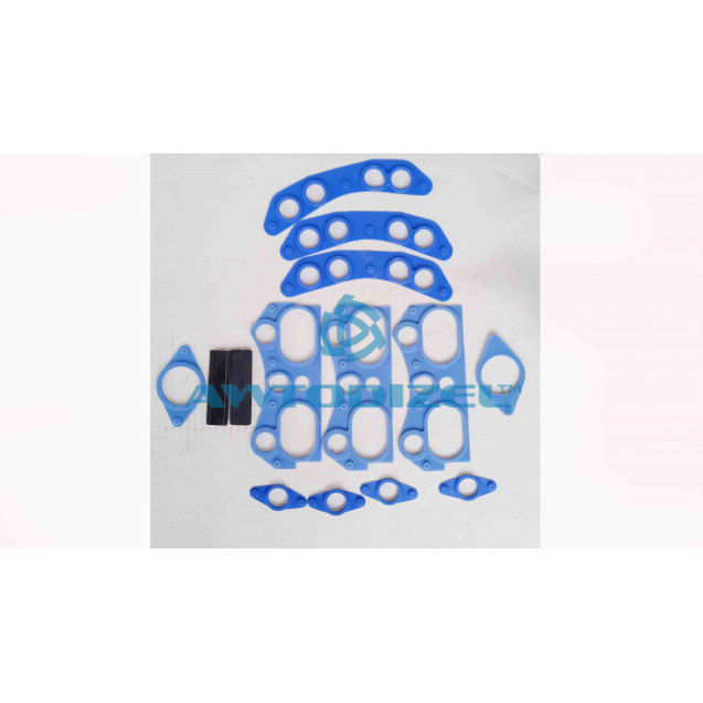 Ремкомплект уплотнительных прокладок ГБЦ ЯМЗ-236НЕ АВТОДИЗЕЛЬ (на одну головку) (синий силикон)