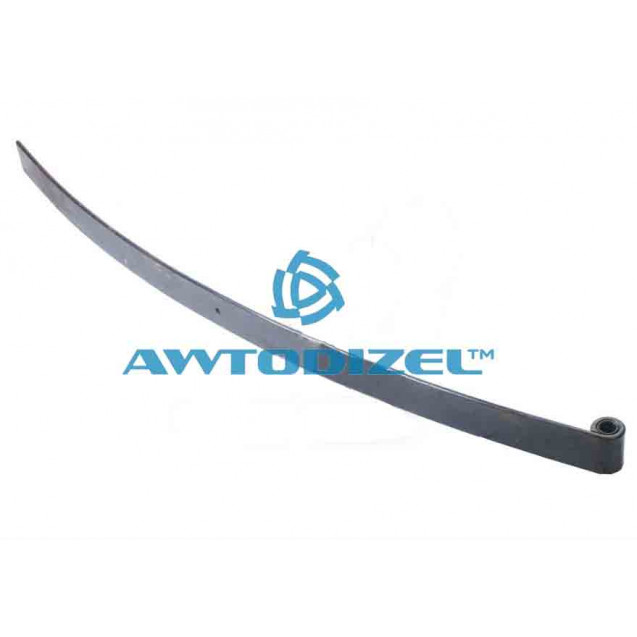 Лист рессоры КАМАЗ передней №1 коренной с втулкой сечение 90х12 мм, L-1950 мм, масса 16,84 кг (с завитком) ЧМЗ