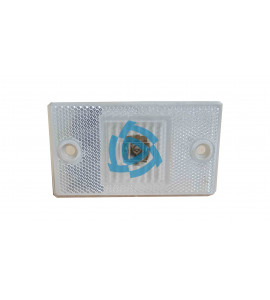 Фонарь габаритный 24V белый горизонтальный с колодкой AMP РУДЕНСК