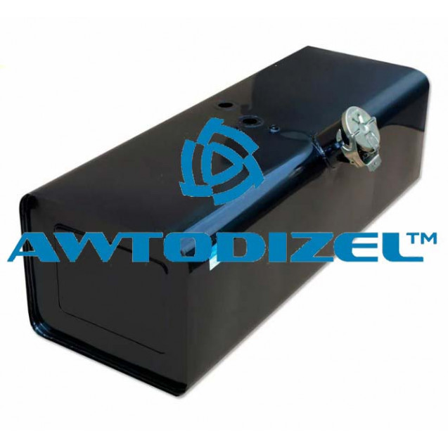 Бак топливный КАМАЗ 250 литра БАКОР (405х498х1360) с комплектом для установки, откидная крышка, + кронштейн