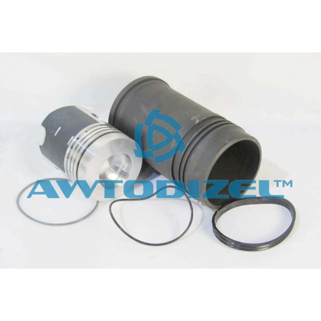 Гильза с поршнем ЯМЗ-238Б АВТОДИЗЕЛЬ (корткая гильза, поршень, уплотнительные кольца, поршневые кольца) (блок 238-И) 