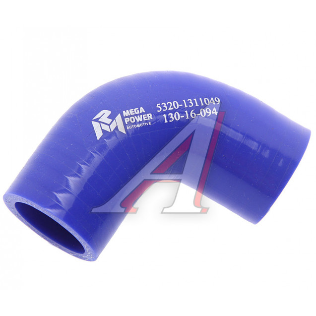 Патрубок расширительного бачка КАМАЗ, (L-60 мм, Ø-32 мм) угловой, силикон, MEGAPOWER