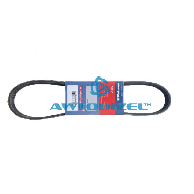 Ремень генератора RUBENA  (Чехия) поликлиновой  6РК-860 (для дв. ЯМЗ-656,658 Евро-3)
