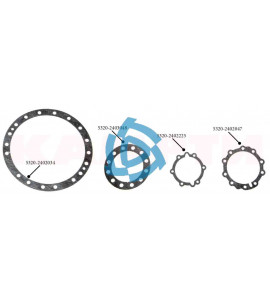 Ремкомплект прокладок заднего моста  редуктора КАМАЗ (паранит, 4 позиций) "КАМРТИ"