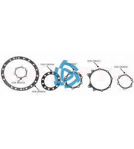 Ремкомплект прокладок среднего моста редуктора КАМАЗ (паранит, 6 позиций) "КАМРТИ"