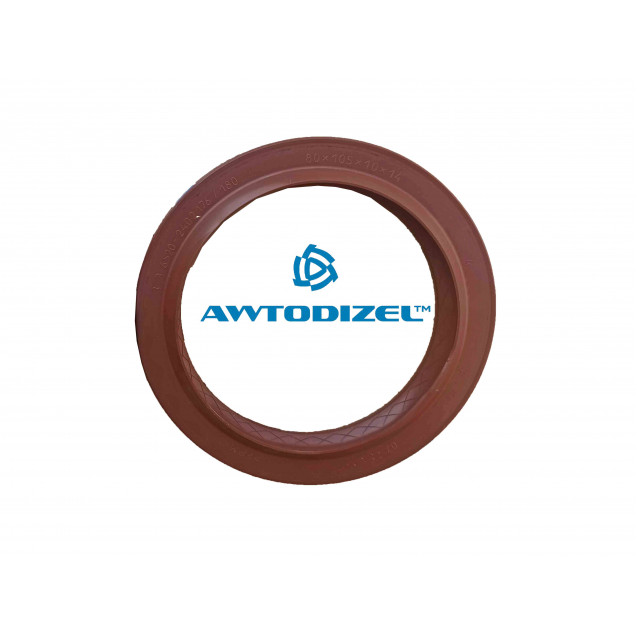 Сальник 80*105*10/14 заднего моста КАМАЗ реверсная насечка ( фтор, VITON ) РТ