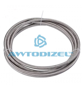 Шланг тефлоновый в металлической оплетке (гофрированный внутри) Ø-12 мм (1/2) SAE 100 R14