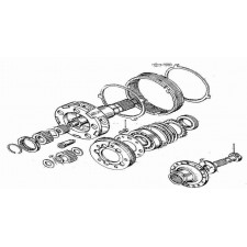 Валы и шестерни демультипликатора