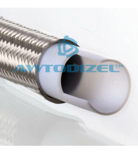 Шланг тефлоновый в металлической оплетке (гладкий внутри) Ø-16 мм (5/8) SAE 100 R14